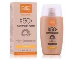 Martiderm Sun Care Active [D] Fluid SPF 50+ intensyvaus poveikio fluidinis veido kremas nuo saulės, 50 ml