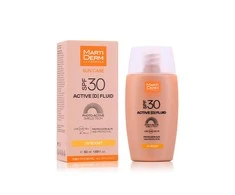 Skystos tekstūros veido fotoprotektorius Martiderm Sun Care Active Fluid Spf30 50ml