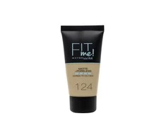„Maybelline Fit Me Matte + Poreless Foundation 124 Soft Sand“ makiažo pagrindas 30ml
