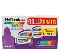 Multicentrum Moterų Kompleksiniai Vitaminai 90 + 30 Tablečių Rinkinys