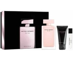 Narciso Rodriguez For Her rinkinys moterims (EDP, 100 ml + EDP, 10 ml + kūno losjonas, 50 ml)