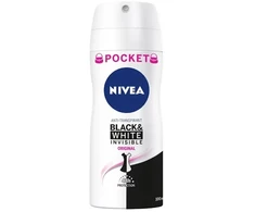 Nivea Juodas &amp; Baltas Invisible Original Dezodorantas Purškiklis 100ml