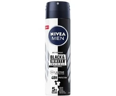 Nivea Men Juodas y Baltas Desodorante Original, 150 ml Purškiklis