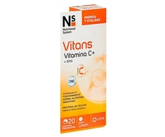 Ns Vitans Vitamin C + Zinc 20Effervescent Tablets Lemon Flavor