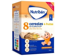 Nutribén 8 grūdai su medum 4 rūšių vaisiais 600g