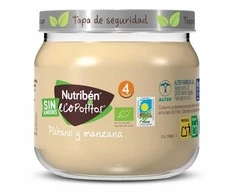 Ekologiška kūdikių tyrelė Nutriben Ecopotito Bananas Obuolys 120g