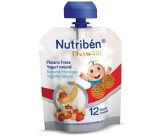 Nutribén Fruit &amp; Go Banana, Strawberry, And Natural Yogurt 90g