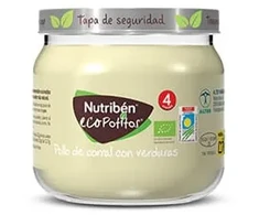 Nutriben Nutriben Ecopotito daržovės su laisvai auginama vištiena 120g