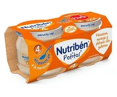 Nutriben Nutriben Obuolių, apelsinų, bananų ir sausainių tyrelė 2x 120g