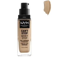 Nyx Can´t Stop Won´t Stop Full Coverage Foundation Soft rusvai gelsvas 30ml