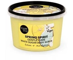 Organic Shop Sprint Spirit Baltas Sugar Lemon and Mazipan kūno šveitiklis, 500 ml