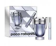 Paco Rabanne Invictus Eau De Toilette Purškiklis 100ml rinkinys vyrams 2 vnt