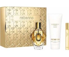 Paco Rabanne Rabanne Million Gold For Her Parfum Purškiklis, 90 ml rinkinys 3 vnt.