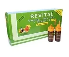 "Pharma Otc Revital" ženšenis bičių pienelis Vitaminas C 20 geriamųjų flakonų