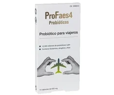 Profaes4 Probiotic For Travelers probiotikai keliaujantiems 14 kapsulės Of 633mg