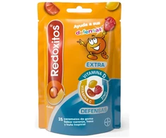 Redoxon Redoxitos Extra Defenses 25 Gummy Candies Oranžinis, Strawberry, And Tropical Fruit Flavor