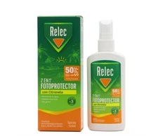 Relec Photoprotector 2 in 1 Citronella purškiamas apsauginis losjonas nuo saulės su Spf50 100ml