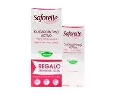 "Saforelle" intymios priežiūros priemonės 250ml + 100ml nemokamai
