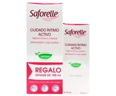 "Saforelle" intymios priežiūros priemonės 250ml + 100ml nemokamai