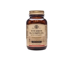 Solgar B-grupės vitaminų kompleksas su vitaminu C 100 tbl.
