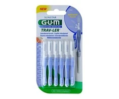 GUM "Sunstar" tarpdančių šepetėlis 0,6 mm Trav-Ler 6 vnt