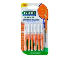 GUM "Sunstar" tarpdančių šepetėlis 0,9 mm Trav-Ler 6 vnt