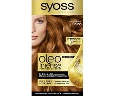 Syoss Oleo intensyvus dažiklis be amoniako prabangus blizgesys 7-77-Vibrant Copper 5 Dalių