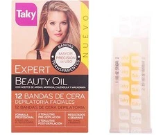 Taky Beauty Oil depiliacinės veido vaško juostos 12uds