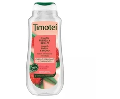 Timotei Champú Fuerza y Brillo Con Aceite De Ricino y Coco Para Cabello Débil y Quebradizo, 300 ml