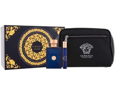 Versace Dylan Mėlyna Pour Homme (Rinkinys Vyrams) EDT 100ml + EDT 10ml + Kosmetikos maišelis