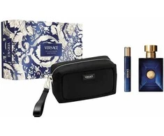 Versace Dylan Mėlyna Pour Homme rinkinys vyrams (EDT, 100 ml + EDT, 10 ml + kosmetinė)