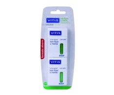 "Vitis" dantų juosta su fluoru ir mėtomis 2x50 m
