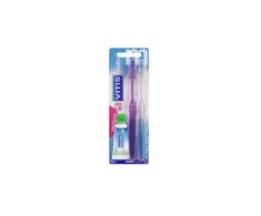 "Vitis DUPLO" vidutinio dydžio šepetėlis + priešnuodžiai 15ml