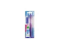 "Vitis DUPLO" vidutinio dydžio šepetėlis + priešnuodžiai 15ml