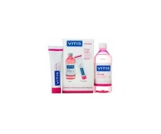 "Vitis Pack" dantenų pasta 100ml + burnos skalavimo skystis 500ml
