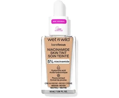 Wet n Wild Bare Focus Niacinamido odos atspalvio makiažas