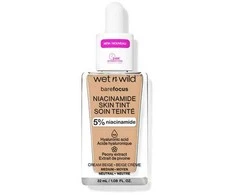 Wet n Wild Bare Focus Niacinamido odos atspalvio makiažas
