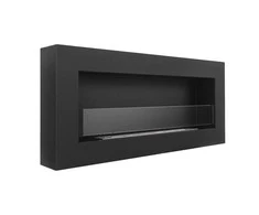 BIOHEAT 90x40 GLASS Juodas biožidinys pakabinamas juodas