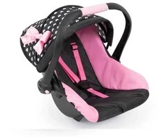 Bayer Design Bayer - Deluxe Car Seat for Dolls - Juodas &amp; Rožinė (67960AA)