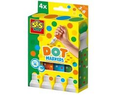 SES Creative - taškiniai žymekliai - 4 spalvos XXL (S14600)
