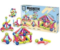Adar 3D magnetiniai blokeliai 84 vnt.