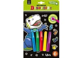 Aksjomat Welurkowe dinozaury Dotykaj i koloruj 37521