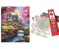 Art Active Norimpex Diamond Mosaic - Namas gėlėmis 40x50cm