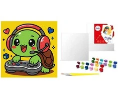 Art Active *****Kids Malow.po num.25x25 Żółwik gracz 80023