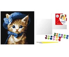 Art Active *****Malow.po num.30x30 Kotek w kapeluszu 77245