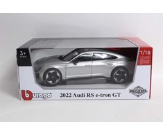 *BBURAGO metal, 1:18, Audi RS e-Tron GT, sidabrinis