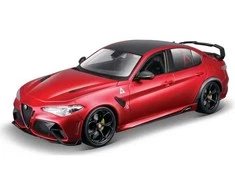 Bburago Jokomisiada Alfa Romeo Giulia GTAm Quadrifoglio licensed red 1:18 ZA5991 modelis