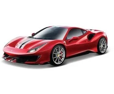*BBURAGO metal., 1:24, FERRARI 488 PISTA, Raudona