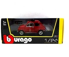 Bburago BBU 1:24 Fiat 500 L 1968 raudona 22099RD