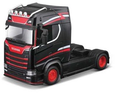 Bburago BBU 1:43 Haulers Custom Cabs Scania juodas 32207